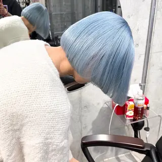 ショート カラー ヘアアレンジ TAKUMAブリーチ /デザインカラーのヘアスタイル