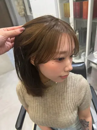 セミロング カラー Aya/大阪梅田 /艶カラーのヘアスタイル