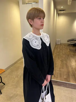 ショート 透明感カラー レイヤーカット りなのヘアスタイル