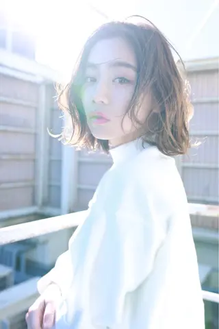 セミロング カラー パーマ ヘアアレンジ メンズ キッズ ネイル マツエク・マツパ premier modelsのヘアスタイル