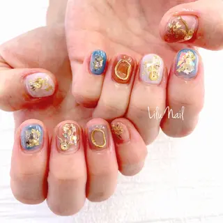 ネイル モチの良さ◉ フィルインネイル♡のネイルデザイン