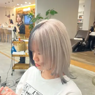 ミディアム カラー 🕊️カズヤ/ ハイトーン🕊️のヘアスタイル