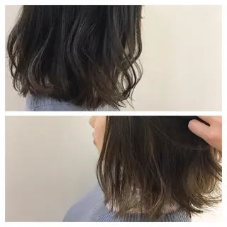 ミディアム カラー ﾊｲﾄｰﾝ/ｼｮｰﾄ 村上淳乃🐥のヘアスタイル