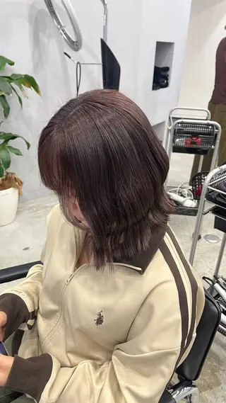 ミディアム カラー 橋本 保奈美のヘアスタイル