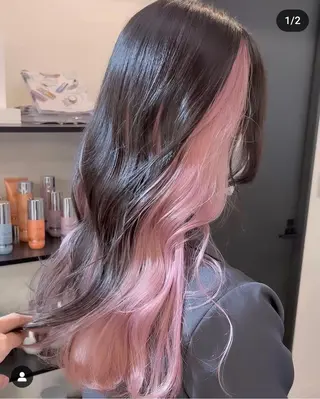 カラー ロング 韓国特化 BIZEのヘアスタイル