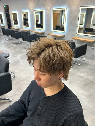 ショート カラー パーマ メンズ メンズ特化 👑YUTAのヘアスタイル