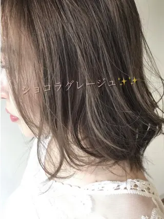 ミディアム カラー 顔周りレイヤー/新宿 /モテ艶カラー/航介のヘアスタイル