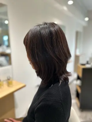 ミディアム soy kufu 川勝のヘアスタイル