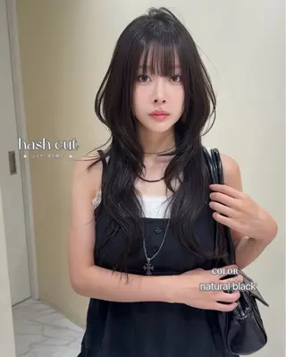 ロング カラー 大人韓国レイヤ ー特化｜角岡泉希🩶のヘアスタイル