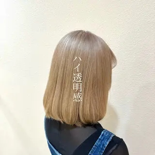 ミディアム カラー 髪質改善ストレート 中林優太のヘアスタイル