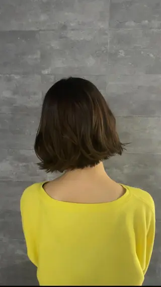 ミディアム ショートヘア 縮毛矯正/福田梢のヘアスタイル