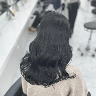 ロング カラー パーマ ヘアアレンジ メンズ キッズ 髪質改善Ⅰ透明感 艶カラーⅠたつやのヘアスタイル
