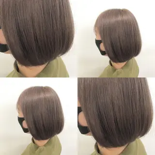 セミロング カラー パーマ ヘアアレンジ メンズ キッズ 上品＆韓国風 🥀海心🥀のヘアスタイル