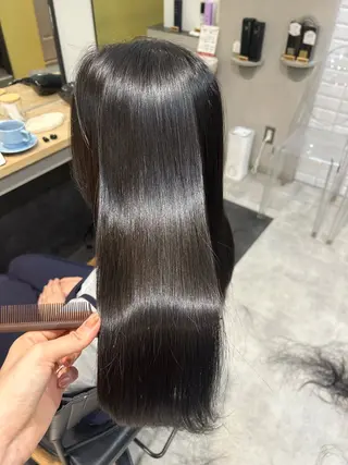 ロング パーマ hub hair レイヤー/透明感のヘアスタイル