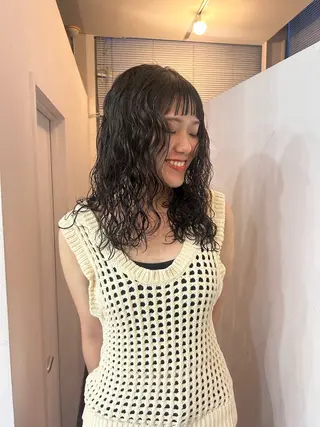 パーマ かがやしづ ⭐️カラーモデルのヘアスタイル