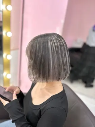 ミディアム カラー 甘ふわgirly🎀 ハイトーン🤍Ramのヘアスタイル