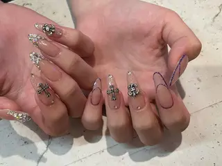 ネイル 韓国/ワンホン/長さ 出しつけ放題🎀のネイルデザイン