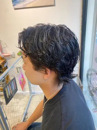パーマ メンズ 🌴パーマオタク🌴 長谷川　諒佑🌈のヘアスタイル