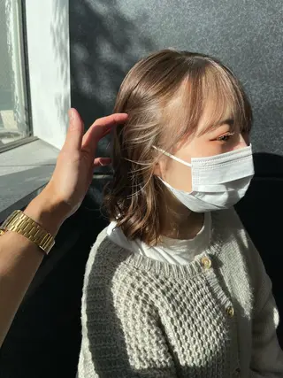 ミディアム メンズパーマ 工藤勇也のヘアスタイル