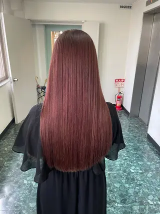 ロング カラー ブリーチカラー☆ 再生トリートメントのヘアスタイル