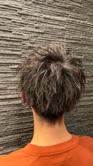 ショート パーマ メンズ 代表 武田晃英のヘアスタイル