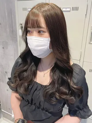 ミディアム カラー パーマ ヘアアレンジ メンズ キッズ ネイル マツエク・マツパ アイブロウ 似合わせカラー♡髪質 改善🎀サトカ🍒のヘアスタイル