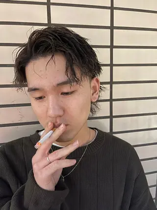 ショート パーマ メンズ 狩野 孝太郎のヘアスタイル