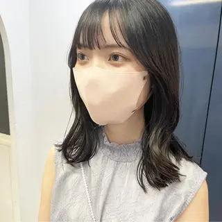 ミディアム カラー Hareru 豊田 修廣のヘアスタイル