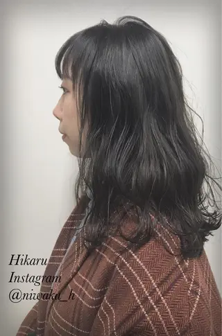 セミロング カラー エリアNo.1カラー ⭐️hikaru⭐️のヘアスタイル