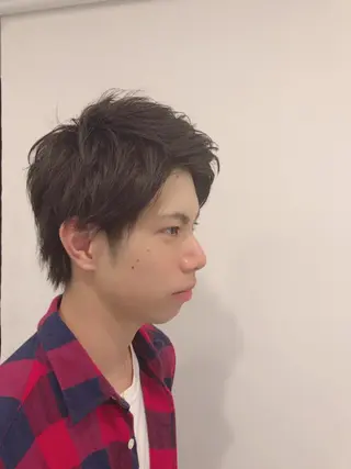 ショート カラー パーマ メンズ ちこ .のヘアスタイル