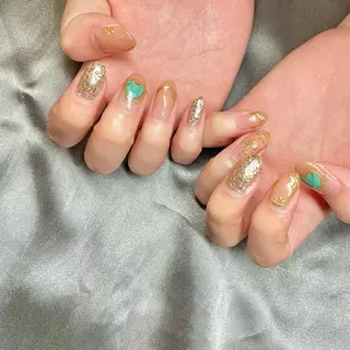 セミロング カラー パーマ ヘアアレンジ メンズ キッズ ネイル マツエク・マツパ アイブロウ el. by Aoのネイルデザイン