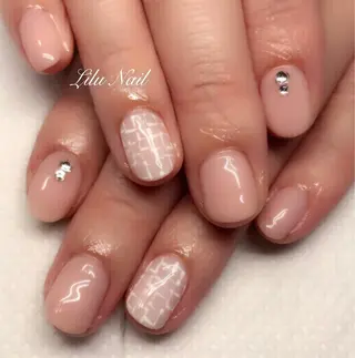 ネイル モチの良さ◉ フィルインネイル♡のネイルデザイン