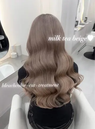ロング カラー ヘアアレンジ 🩶透明感カラー 池袋/mei🩶のヘアスタイル