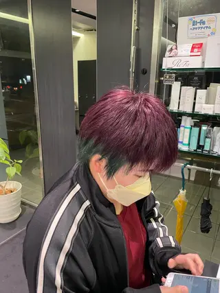 カラー メンズ 優真/難波で 1番パーマが上手いのヘアスタイル