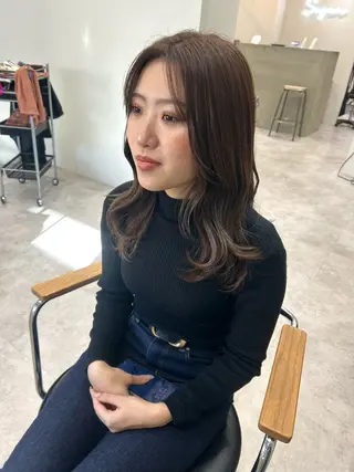 ミディアム カラー ヘアアレンジ ボブ /ニュアンス/ satomi🧸💖のヘアスタイル