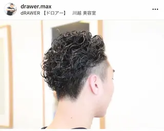ショート パーマ メンズ 矢島 真樹のヘアスタイル