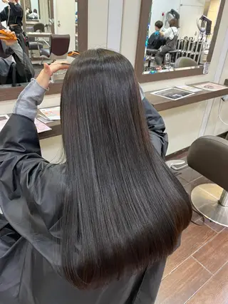 ロング カラー ボブ/暖色カラー コウボヒカルのヘアスタイル
