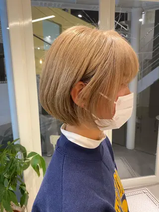 ショート カラー ハイトーン×似合わせ 🌱中川慎之介のヘアスタイル