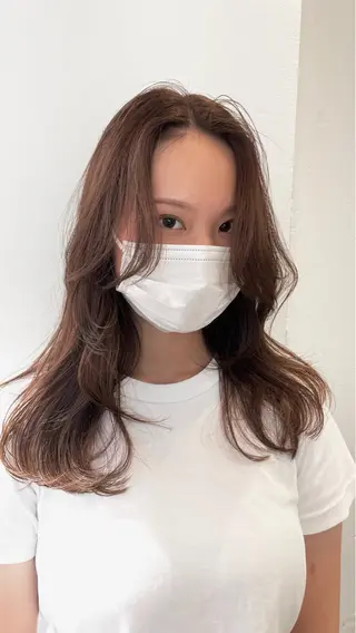 セミロング カラー 福島kico ナカウチのヘアスタイル
