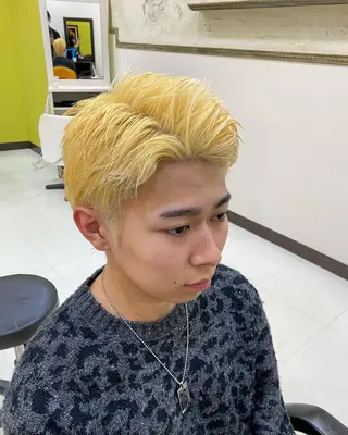 ミディアム カラー メンズ特化 岸本 阪急六甲サロンドロイのヘアスタイル