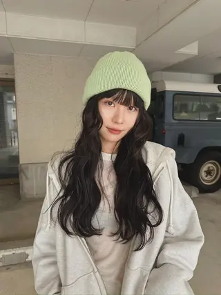 ミディアム カラー パーマ honen hairのヘアスタイル