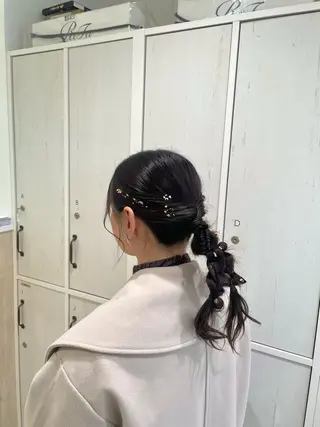 セミロング ヘアアレンジ このみ/透明感カラー /ヘアアレンジ🫧のヘアスタイル