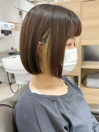 ショート カラー 髪質改善 縮毛矯正/ レイヤー/銀座/本木のヘアスタイル