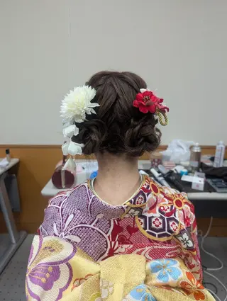 ヘアアレンジ 大人髪ヘアセット/ 切りたて感なしカットのヘアスタイル