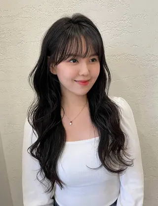 ロング 韓国特化エクステ🟨 エクステのヘアスタイル