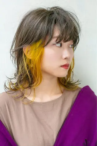 セミロング カラー 🧡YUKA🧡 渋谷/ﾌﾟﾙｴｸｽﾃのヘアスタイル