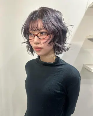 ミディアム ブリーチカラー yuraraのヘアスタイル