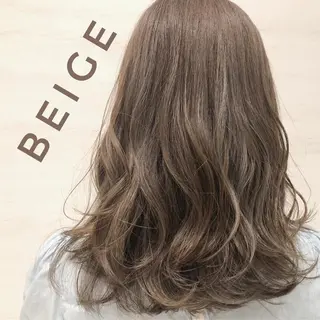 セミロング カラー パーマ YU-KA ✂︎Rico.のヘアスタイル