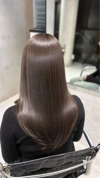 ミディアム カラー パーマ ヘアアレンジ 透明感カラー レイヤー/コウスケのヘアスタイル