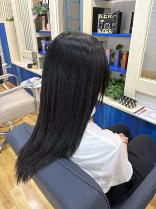 ロング カラー パーマ 細川武琉/艶カラー /Aqua limeのヘアスタイル